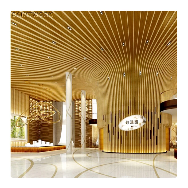 Interior Decoration 3D Wavy Metal Aluminum Wall Panels  Facade Wall Cladding Panels for Exhibition Halls