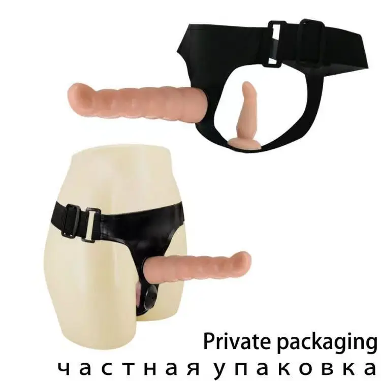 Trousers with Adjustable Strap on Dildo Set Realistic Harness Dildos in 2 3 Sizes Hard Double Head Power Pants Lesbian Sex Toys