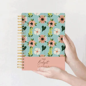 Expense Tracker Yearly Spiral Notebooks Low MOQ Financial Journals Custom Printing Monthly Undated Bill Organizer Budget Planner