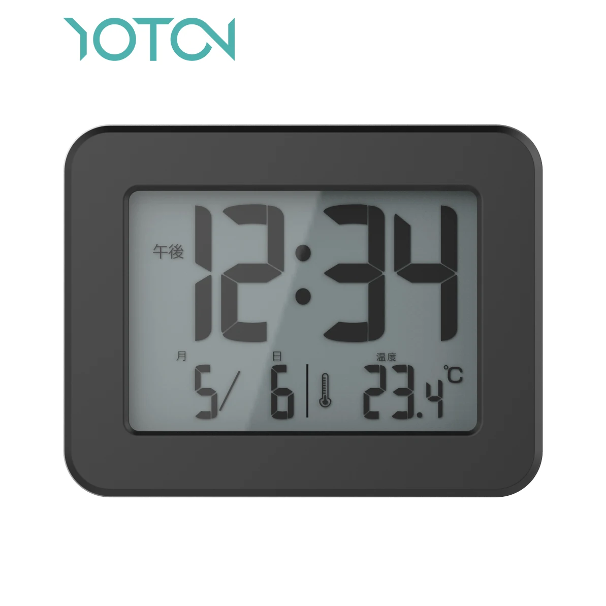 Multifunction LCD Alarm RC Smart Table Digital & Analog-digital Clocks with Temperature RC Time Sync Automatically and Manually