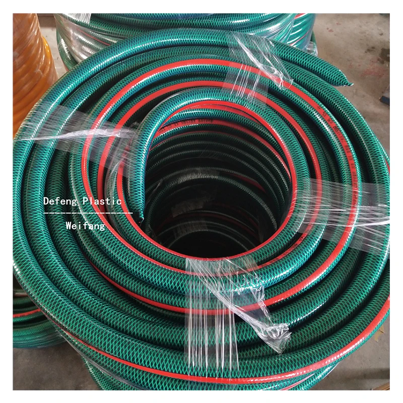 Black Braided Reinforced Hose Pipe PVC  Hosepipe for Water Oil Gas Food