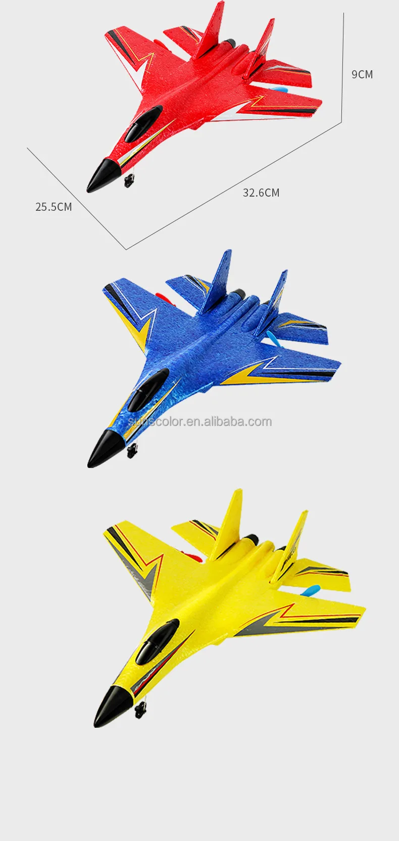 Brinquedo De Avião Modelo 2.4g Com Controle Remoto Su-57