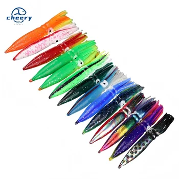 CHEERY Soft Squid Skirt 9/7.5cm Luminous Artificial Octopus Fishing Lure Trolling Baits XX-113 – Soft Lure – view 2