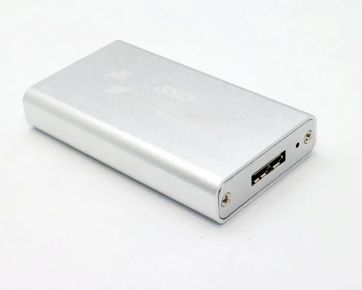 Aluminum USB to MSATA SSD Case Solid State Disk Mini External SSD  Enclosure Inch SSD Box - Main Image