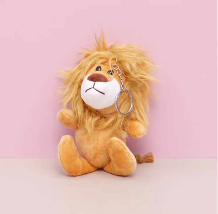 Mini Monkey Tiger Giraffe Lion Elephant Stuffed Forest Animal Toys Cute Plush Toy Keychain/stuffed animal keychain
