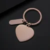 Rose gold 30mm heart shape+small strip+keychain