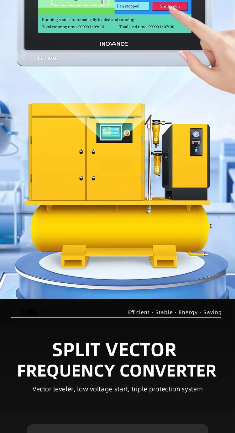 High Quality Custom All in One Screw Air Compressor the Industrial Air Compressors with Different Power Options