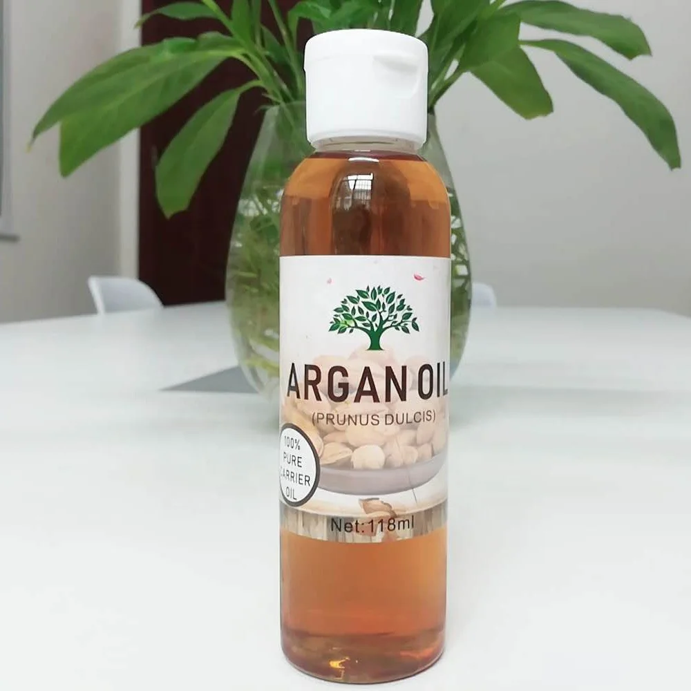 100% Organic Cold Pressed Moroccan Argan Oil for Hair Body Cream Face Lotion Massage Skin Care Hair Protect Bulk Essential Oil