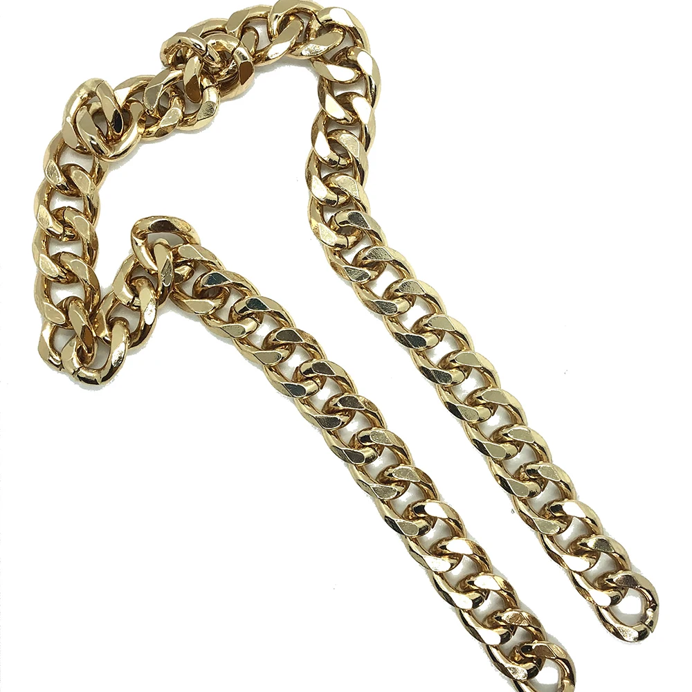 Gold Chain Metal Twisted Thick Flat 