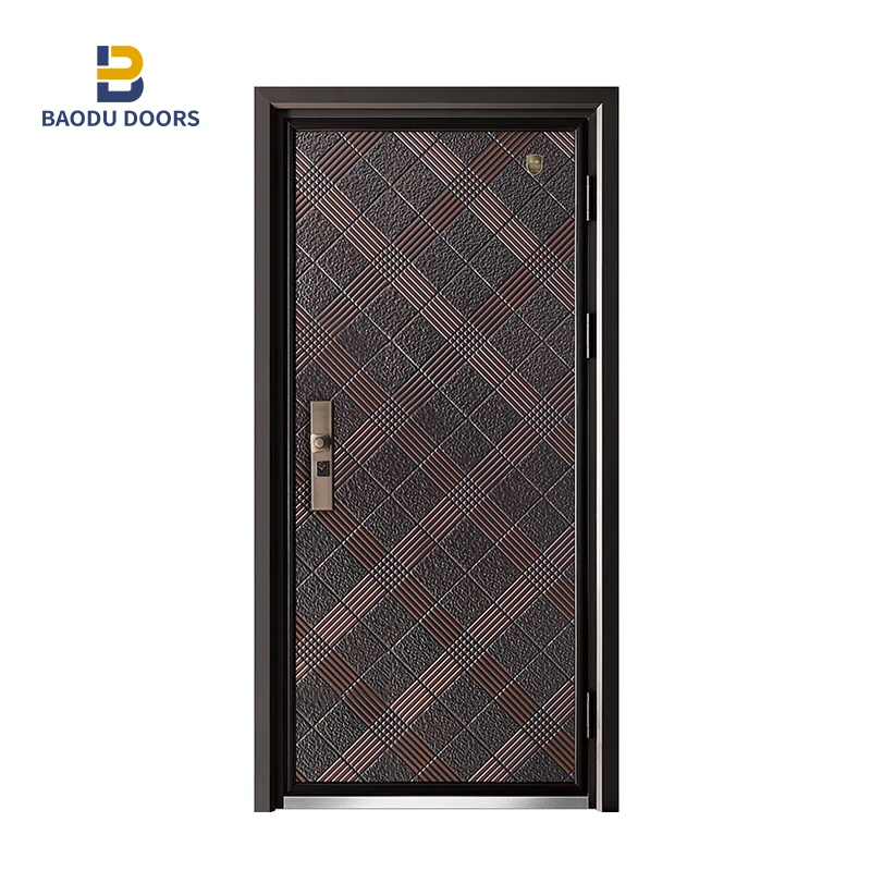 Security Steel Doors Front Entry Metal Door Exterior Waterproof High Quality From China Steel Doors Made in China for Home