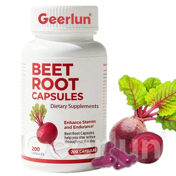Wholesale Beet Root Powder Supplements Capsules Nitric Oxide Booster Athletic Performance Enhancer Veggie Capsules