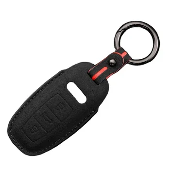 leather car key case cover for Audi A3 A4L A5 A6L a7l A8 Q2l Q3 q4 etron Q5L Q7 auto accessories