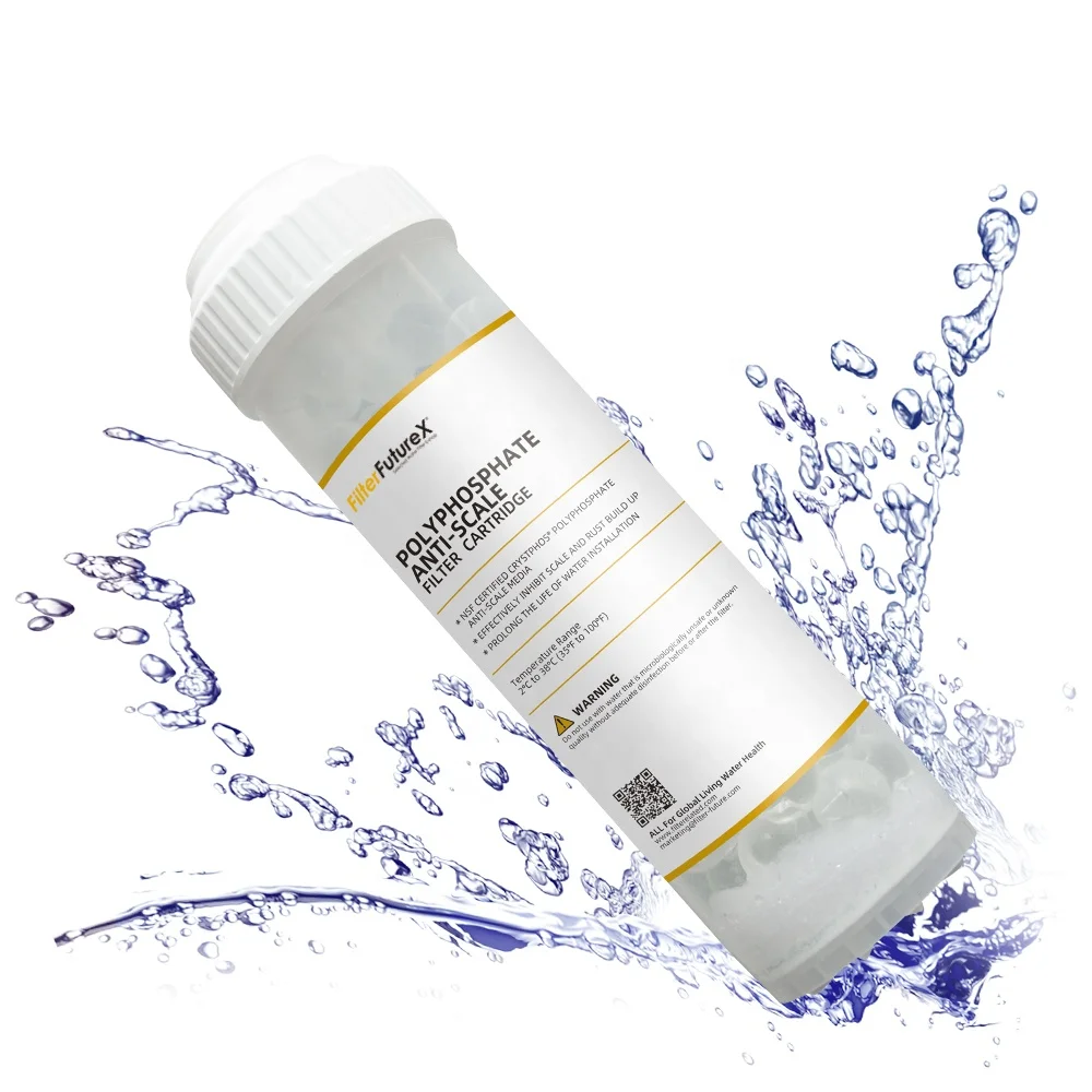 NSF Polyphosphate Crystals Antiscalant Balls Siliphos Water Filter Prefilter Anti-Scaling Transparent Sodium Siliphos Filter