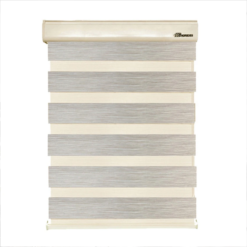 zebra Blinds Motorized Alexa Blackout Window Shades Smart Home Double Layer zebra Roller Blinds with Remote for Window