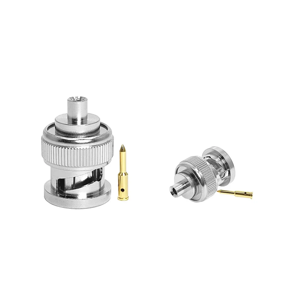 Factory Supply 50 Ohm BNC Male Plug Crimp Solder for RG405 RG-405 Semi-rigid Cable RG405 086