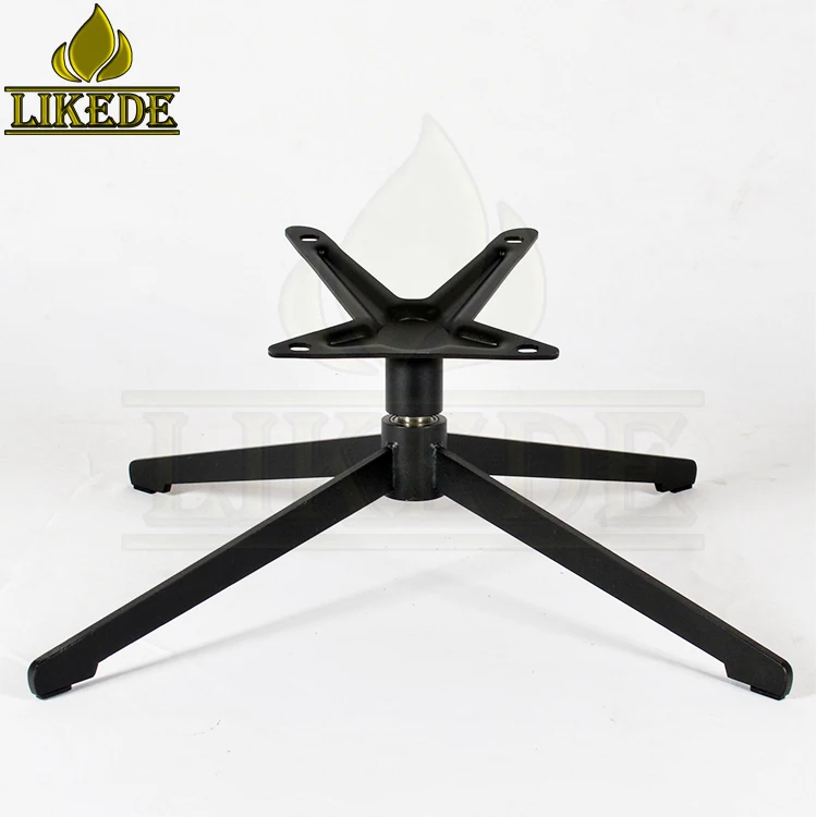 Tilt Beveled Top Plate Black Steel Iron Easy Swivel Rotating Furniture Legs Chair Base With Stylish Design