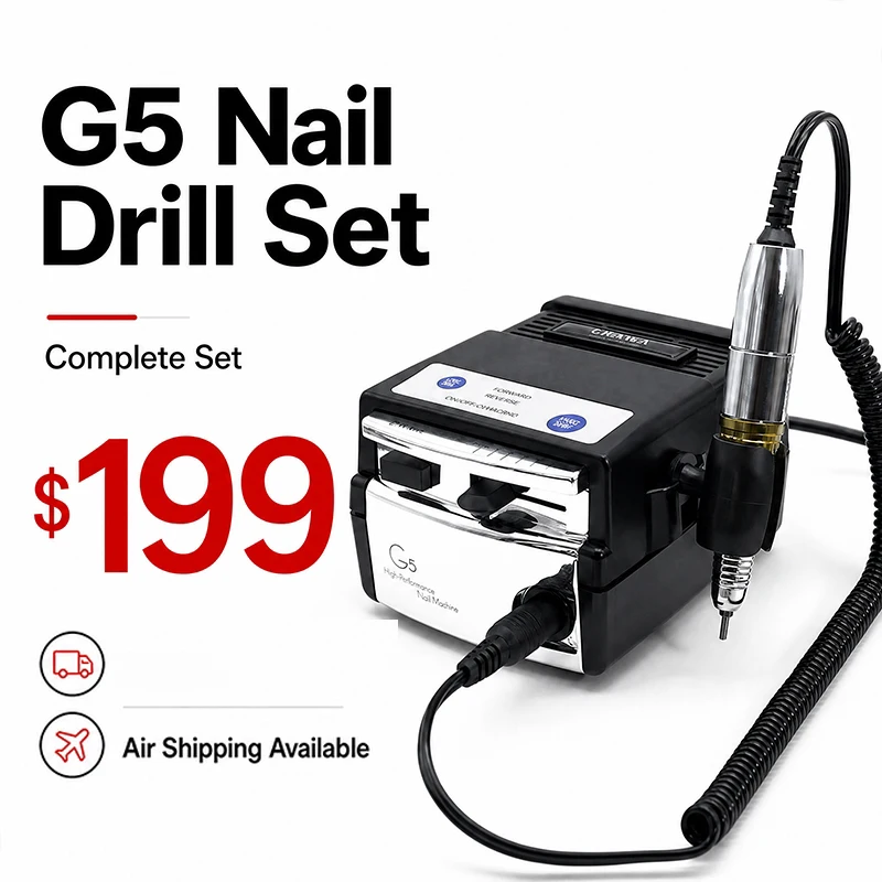 Free Shipping Japan G5 Professional Nail Drill Micromotor 28000RPM Low Noise Super UP200 E-File CE Certified Manicure Machine,