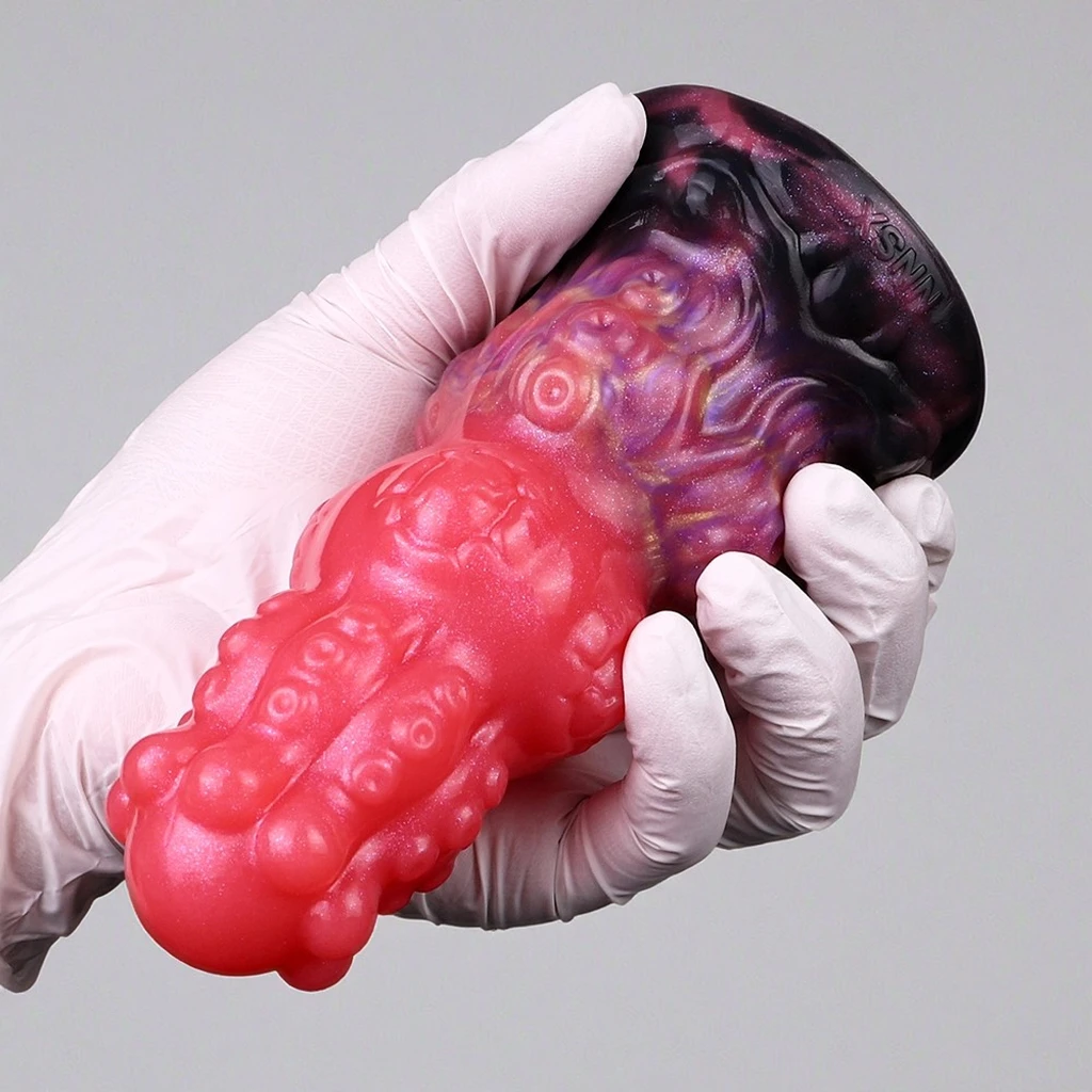 NNSX Silicone Flexible Anal Plug Red Dragon Dildo Butt Plug Sex Toys  Fantasy Anal Masturbation Dildo for Men Women