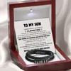 Stainless Steel Bracelet + Card Light Box