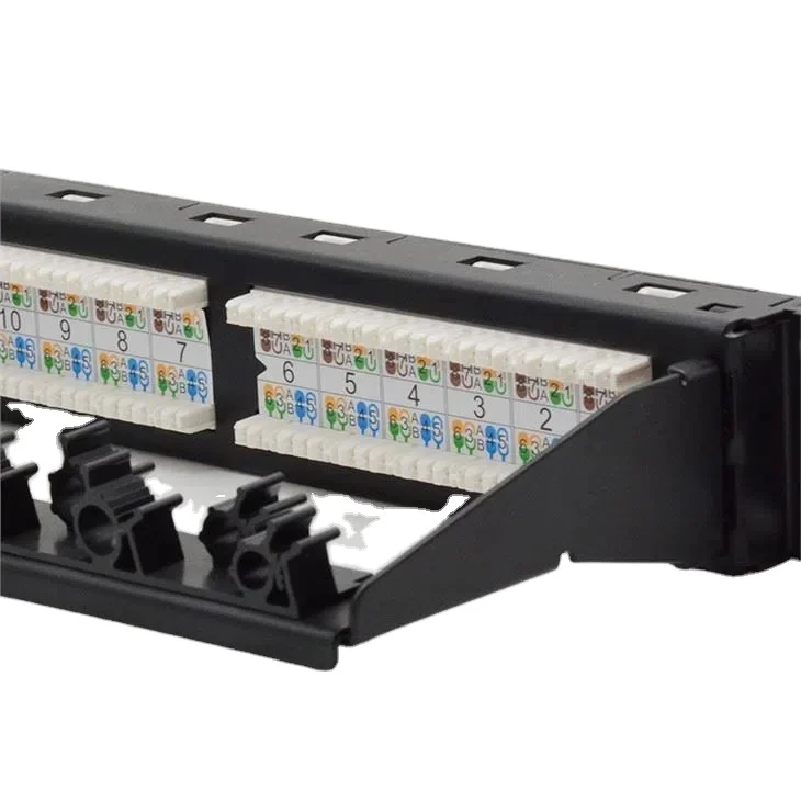 High Quality 12 Port Cat6 RJ45 Unshielded Patch Panel Rack Mounted With ...
