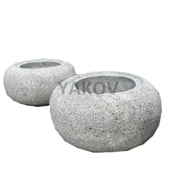 Japon Zen Bahçesi Açık Hava Granit El Yapımı Su Havuzu Tezibachi