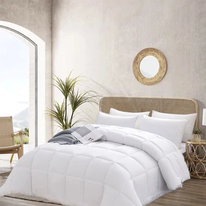 Ultra-Soft Skin-Friendly Breathable Eucalyptus Microfiber Comforter Lightweight Down Alternative Comforter Duvet