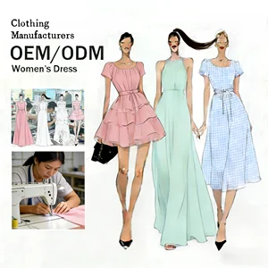 OEM ODM Clothing Manufacturer Clothes Women Casual Dresses Custom Low MOQ High Quality Garment Women Knit Dress