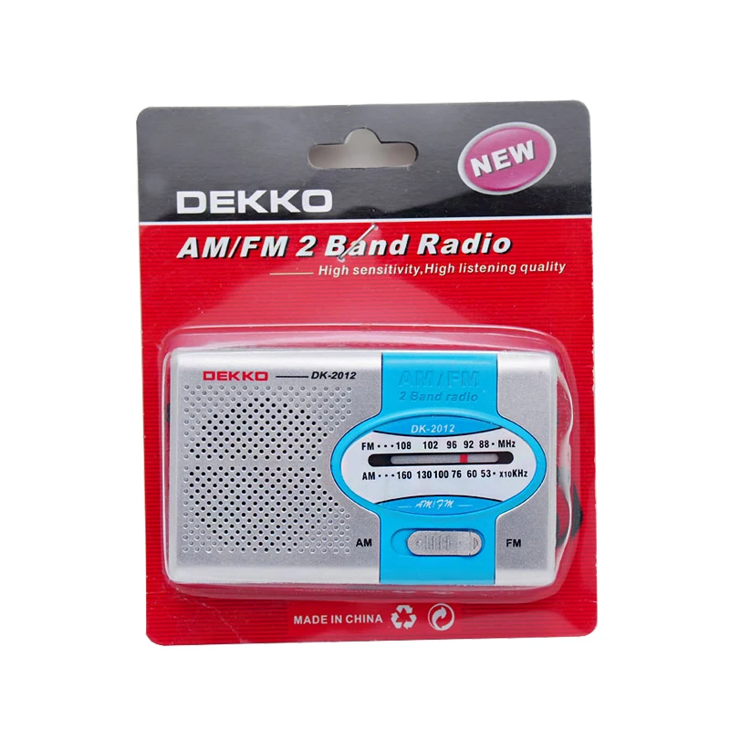 Portable Mini Pocket Radio Stock AM FM Radio Easy-to-Operate Dry Battery Power Built-in Speaker Screen Display Plastic Material