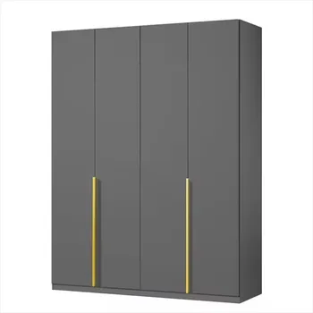 Environmentally Friendly Materials Closet System Dark Wood Wardrobe Wooden Cupboard For Bedroom