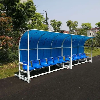Professional football bench for substitute players