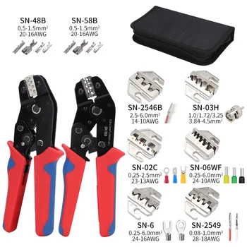 SN-58B Electrical Wire Crimping Pliers Wire Terminal Crimping Tool SET