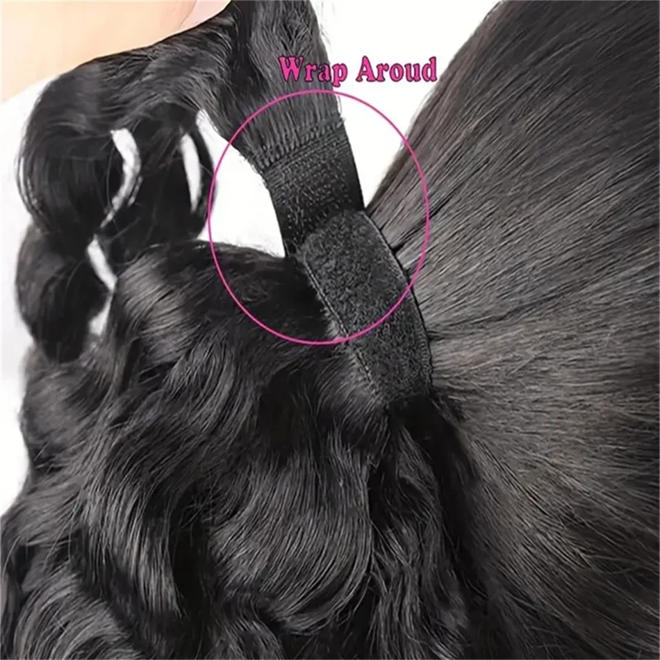 Water Wave Clip In Hair Extensions Natural Black Color Human Hair For Women Brazilian Hair 8-32 Inch Remy_voghion.com