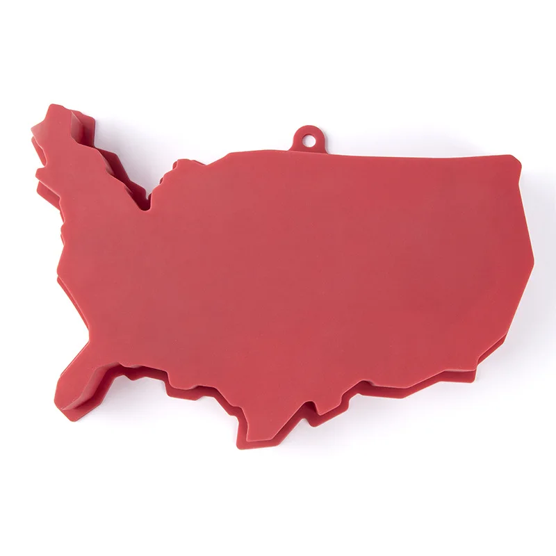 Usa Map 3d Europe Canada Custom Country Shape Silicone Ice Cream Mold Ice Cube Tray
