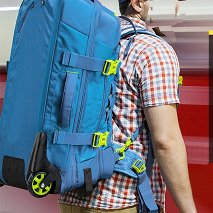 Custom Large Rolling Duffle Holdall Backpack Camping Hiking Gear Wheeled Duffel Bag Luggage