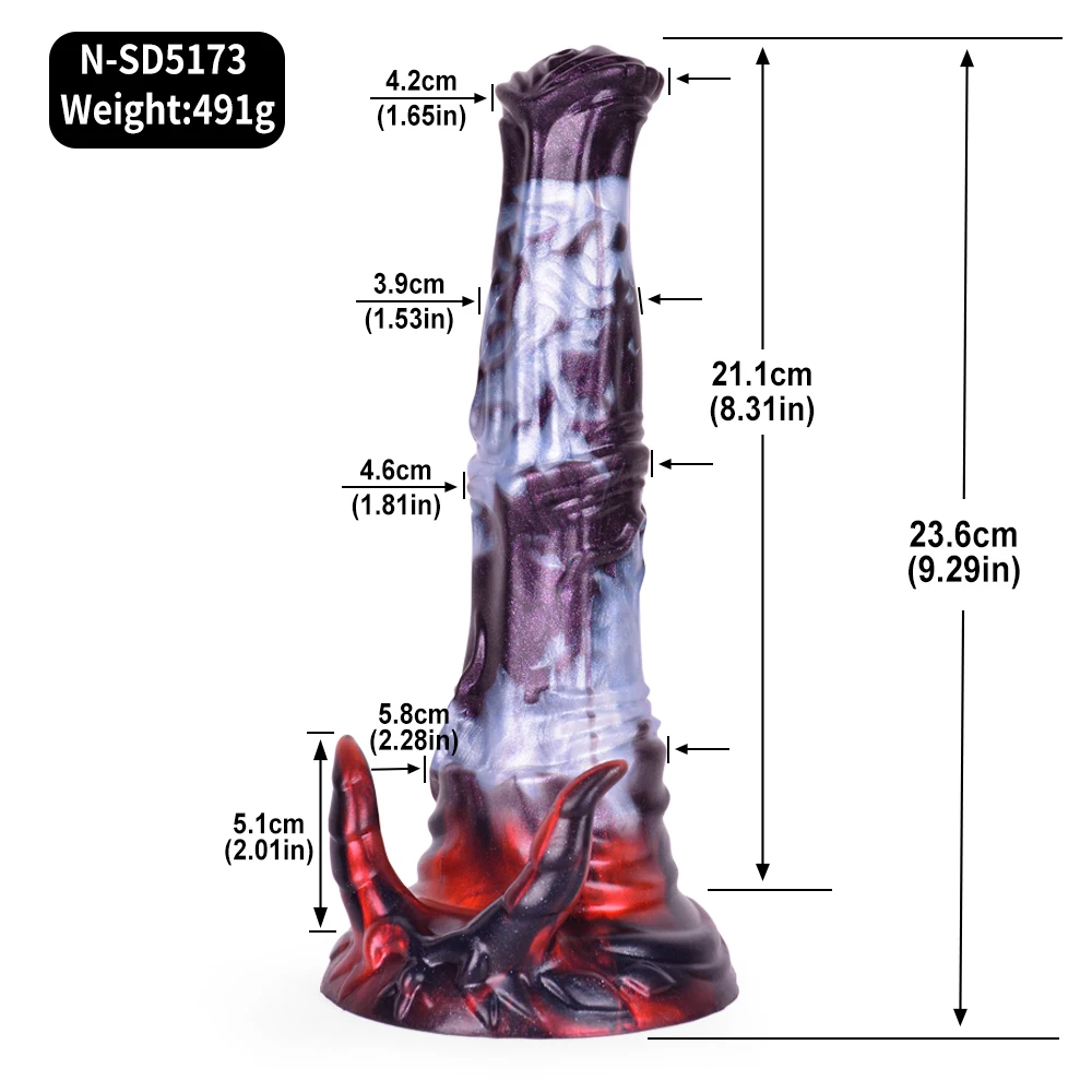 Popular 9.2 Inch Multi-Color Soft Massive Silicone fantasy Realistic strong Suction Horse Dildo Anal Sex Toy for Women Men