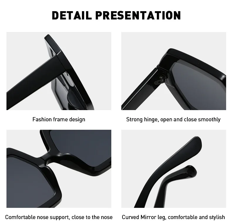 Sunglasses Men Women Wholesale Vintage Polygonal Irregular Gradient