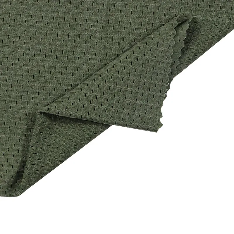 Soft anti-bacteria elastic mesh fabric 85  nylon 15 spandex plain dyed knitted net fabric for swimwear material