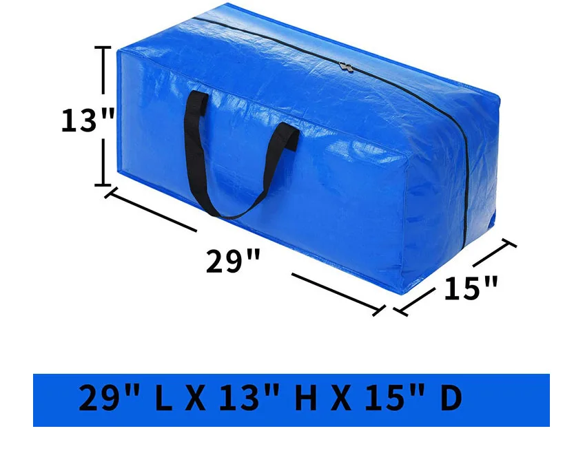 Reusable Custom Printed Ecology Foldable Extra Large Storage Bags Pp Woven