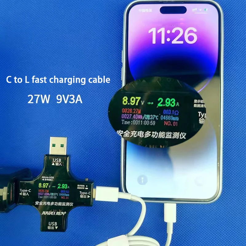 1 м PD 27 Вт 60 Вт usb c кабель для быстрой зарядки данных для iPhone 14 pro max для Apple зарядное устройство для Lightning usb-c type-c usb кабель