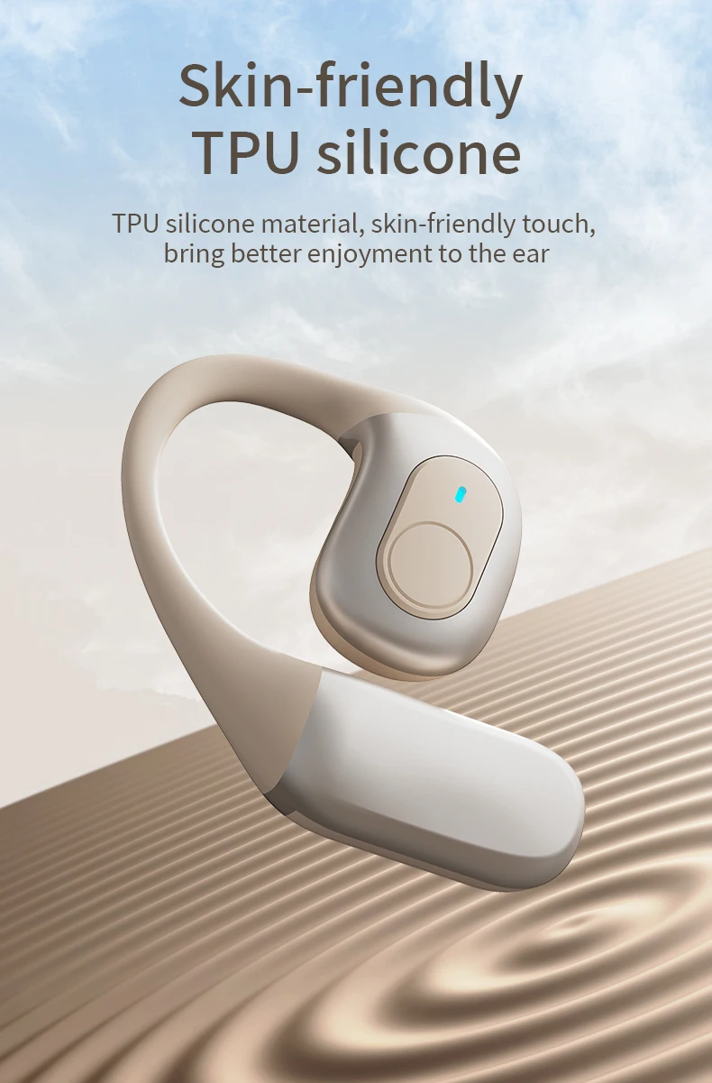 2024 TWS Earphones J13 Open Ear Earbuds Touch Control Noise Cancellation Waterproof Sport Headset Wireless Headphones