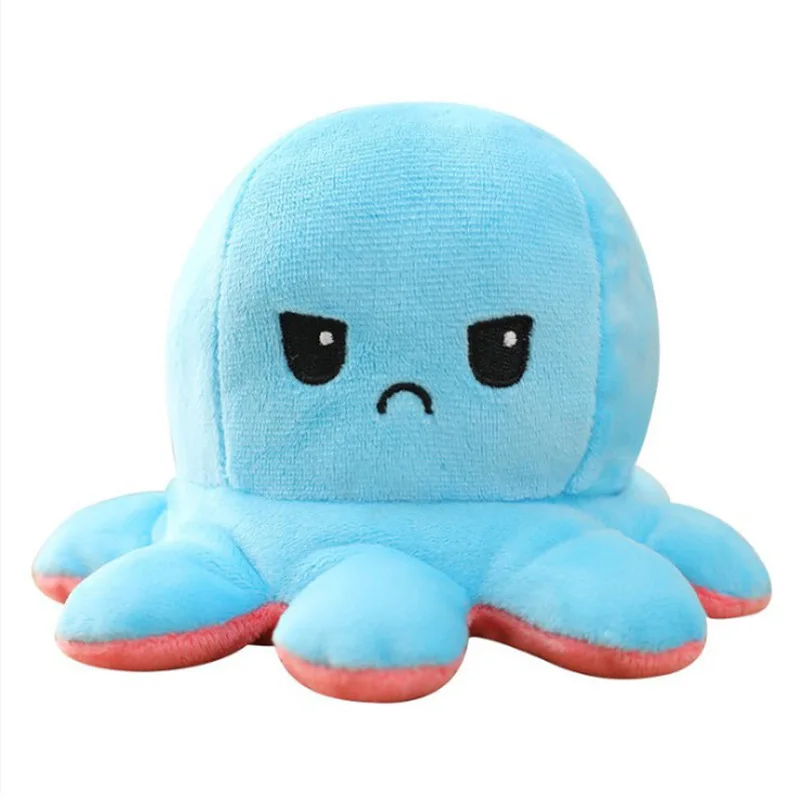 2021 New Reversible Double-sided Different Moods Flip Octopus Cute Doll Children Adult Gift Plush Toy
