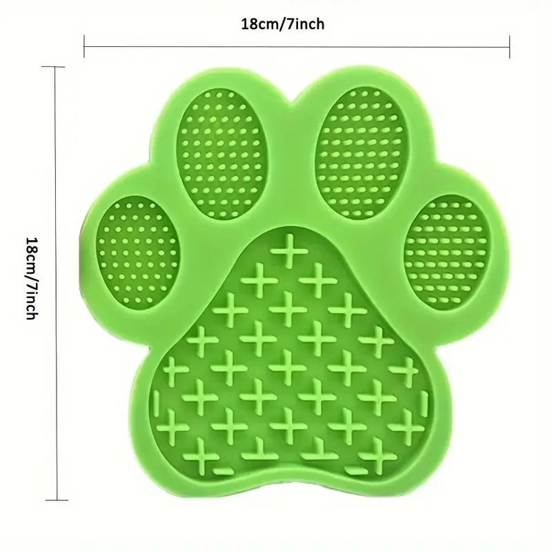 Dog Paw Silicone Pet Licking Pad, Pet Slow Eating Tray, Dog Bath Distraction Silicone Dog Suction Cup Food Holder, Training details