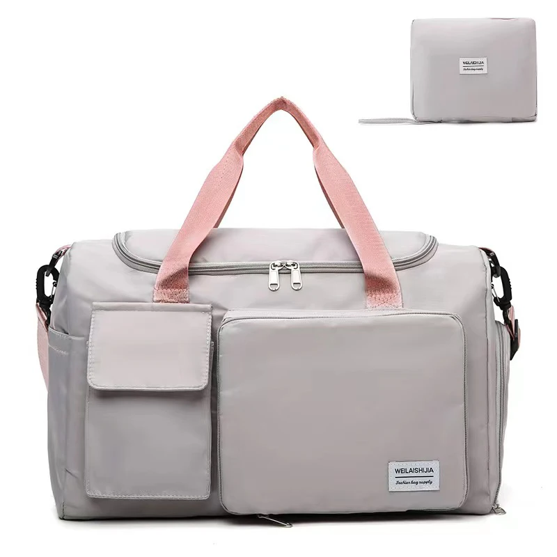 2024 New Foldable Large Capacity Short Travel Bag Dry Wet Separation Fitness Pack Swimming Multifunctional Portable Tote Luggage