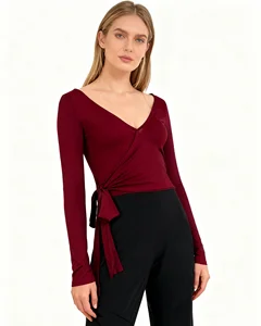 Women's Elegant Slim Fit Long Sleeve Crop Tops Anti-Wrinkle Breathable Fabric for Every Occasion