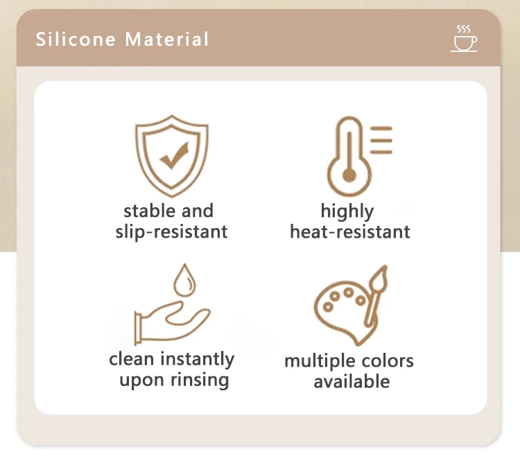 Modern Reusable Non-Toxic Food Grade Silicone Leaf Shape Heat Resistant Oil Proof Non-Slip Dining Table Mat Placemat Home details