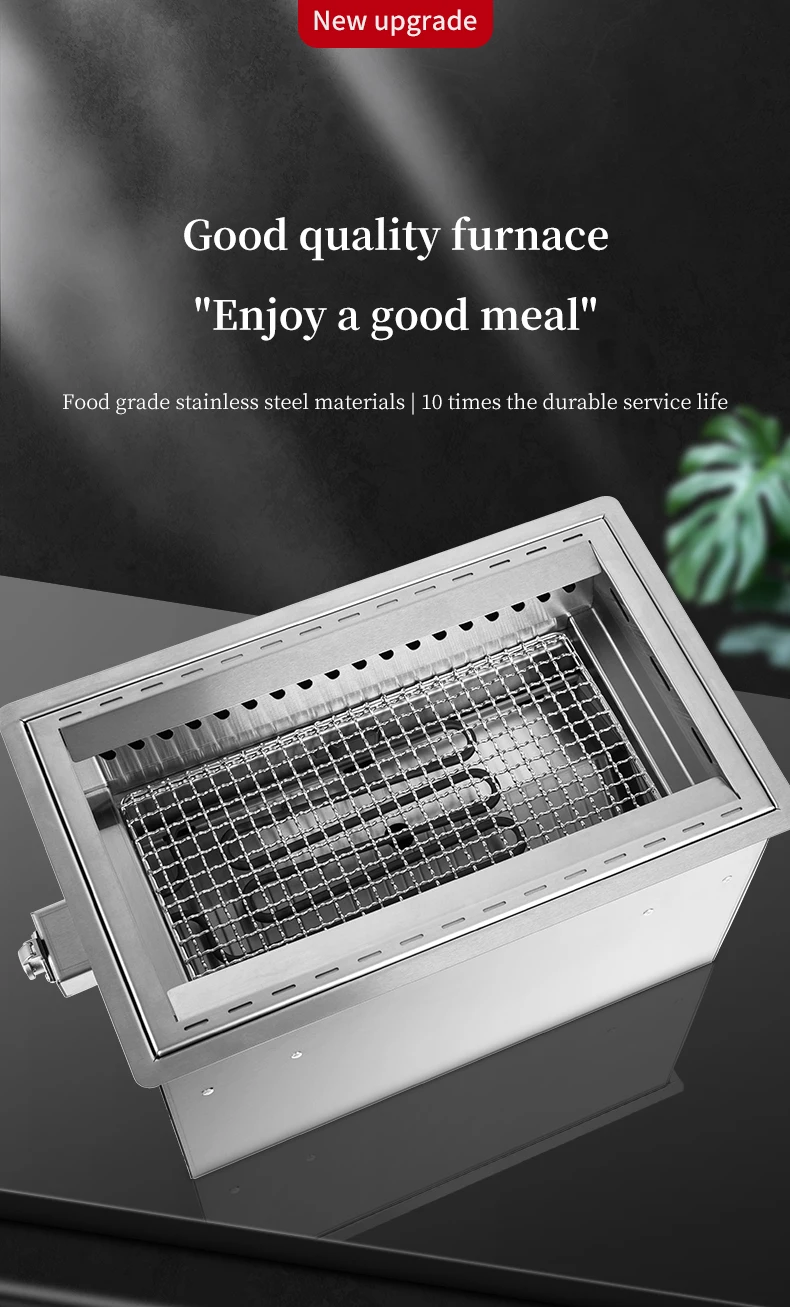 Japanese Electric Bbq Oven Commercial Square Grill Heating Ring 8level