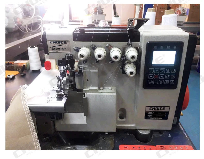Choice S6-6 Computerized Electronic Auto Trimmer Direct Drive 6 Thread Industrial Overlock Sewing Machine for Garments Clothing