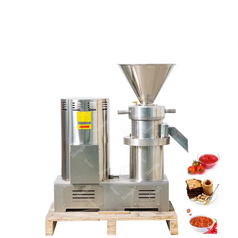 Máy làm sốt ớt gia vị Tiêu Dưa chuột Hành tỏi Bơ Máy nghiền mịn Mill Colloid Máy làm tahini hạt mè