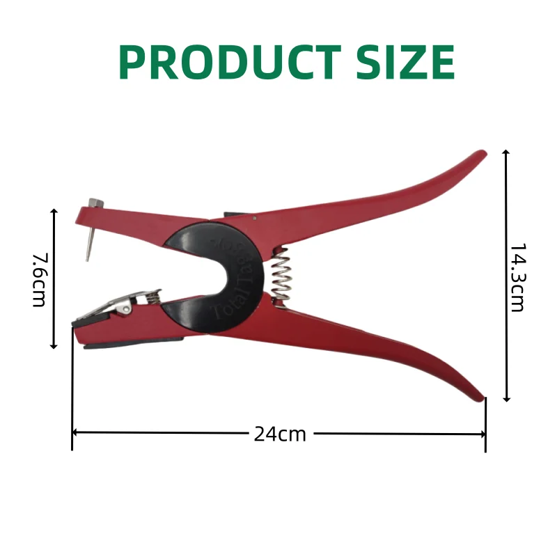Sheep Goat Cow Cattle  Automatic Lock Ear Tag Pliers Red Metal Ear Tag Applicator for Animal Ear Tag