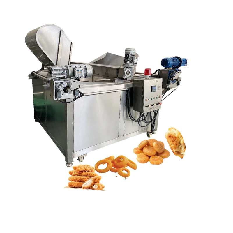 Continuous Chips Fryer Gas Cooking Continous Falafel Fryer Corn Nut Frying Machine